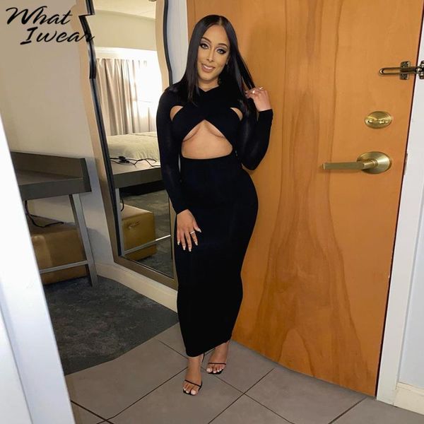 casual dresses elegant cross halter long dress women backless drawstring split skirt with sleeve party clubwear female clothing, Black;gray
casual dresses elegant cross halter long dress women backless drawstring split skirt with sleeve party clubwear female clothing, Black;gray