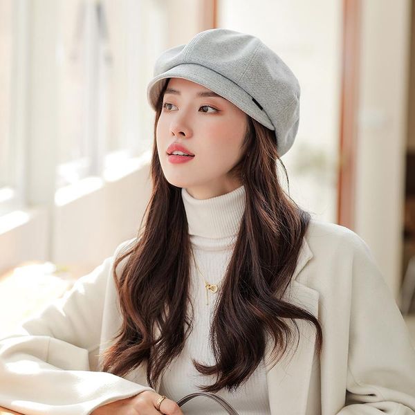 stingy brim hats spring summer women short casual sboy hat woman thin retro beret fashion wild octagonal, Blue;gray
stingy brim hats spring summer women short casual sboy hat woman thin retro beret fashion wild octagonal, Blue;gray