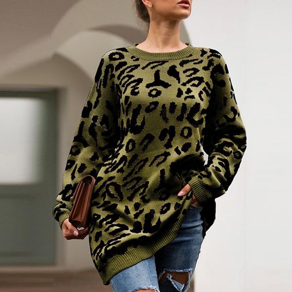 women's sweaters 2021 woman leopard knitted sweater winter print long sleeve female pullovers casual loose, White;black
women's sweaters 2021 woman leopard knitted sweater winter print long sleeve female pullovers casual loose, White;black