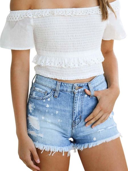 women's jeans spring explosion tassel hole washing water denim shorts female body fit fashion casual ultra short, Blue
women's jeans spring explosion tassel hole washing water denim shorts female body fit fashion casual ultra short, Blue