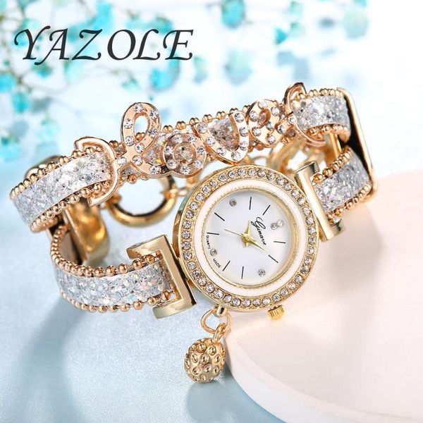 wristwatches yazole 2021 brand women bracelet watches ladies love leather strap rhinestone quartz wrist watch luxury fashion, Slivery;brown
wristwatches yazole 2021 brand women bracelet watches ladies love leather strap rhinestone quartz wrist watch luxury fashion, Slivery;brown
