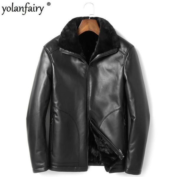 men's leather & faux winter real sheepskin coat genuine jacket men liner mens warm down p18181501 yy480, Black
men's leather & faux winter real sheepskin coat genuine jacket men liner mens warm down p18181501 yy480, Black