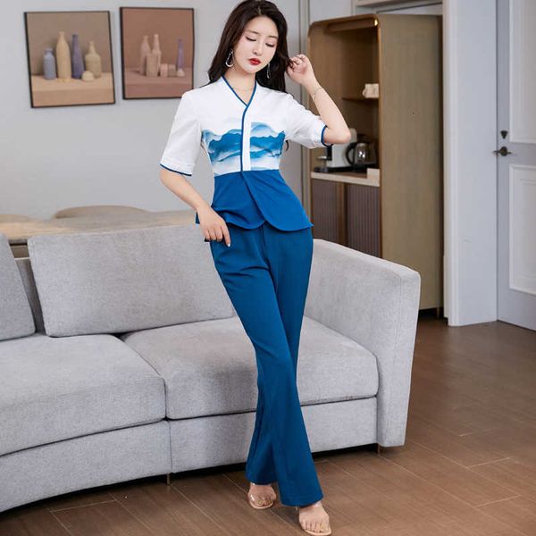 luxury party evening dress bath and foot therapy shop female technician pants set shows thin temperament two-piece massage ear picking work, White;pink
luxury party evening dress bath and foot therapy shop female technician pants set shows thin temperament two-piece massage ear picking work, White;pink