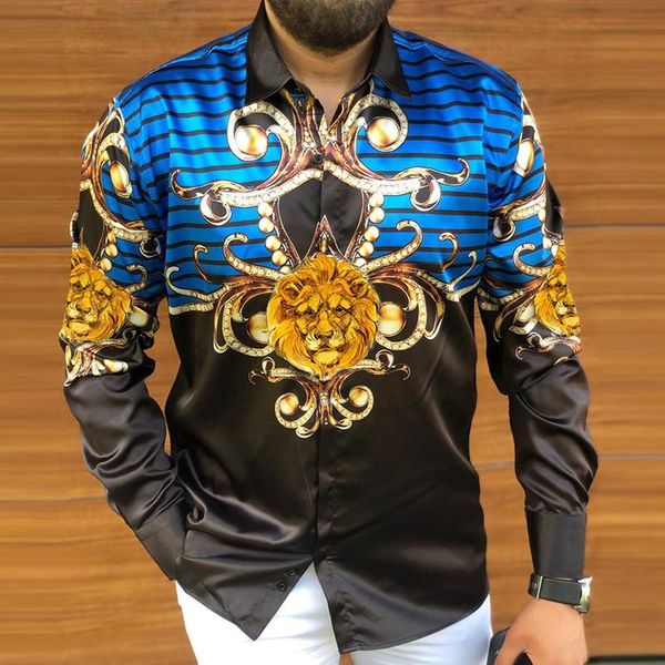 men's casual shirts vintage pattern printed mens clothes spring turn-down collar button men 2021 long sleeve patchwork autumn male shir, White;black
men's casual shirts vintage pattern printed mens clothes spring turn-down collar button men 2021 long sleeve patchwork autumn male shir, White;black