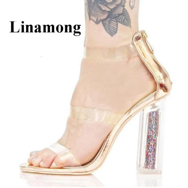 sandals transparent chunky heel open toe rear zipper fashion summer high women quality normal size 2vly, Black
sandals transparent chunky heel open toe rear zipper fashion summer high women quality normal size 2vly, Black