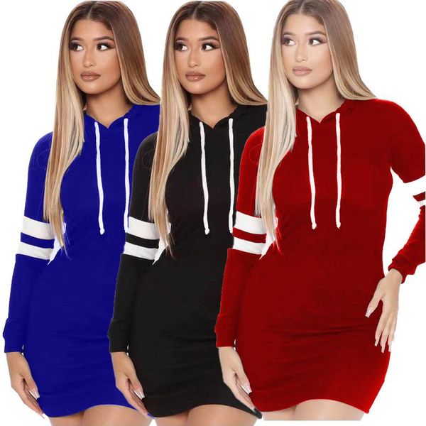 casual dresses s0205 european and american women's 2021 fashion autumn/winter sweater dress street trendy solid color striped hooded pu, Black;gray
casual dresses s0205 european and american women's 2021 fashion autumn/winter sweater dress street trendy solid color striped hooded pu, Black;gray