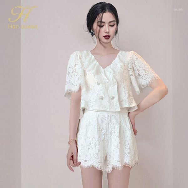 han queen fashion lace 2-piece suits women 2021 summer elegant v-neck short crop & simple shorts korean chic work set women's tracksuit, Gray
han queen fashion lace 2-piece suits women 2021 summer elegant v-neck short crop & simple shorts korean chic work set women's tracksuit, Gray