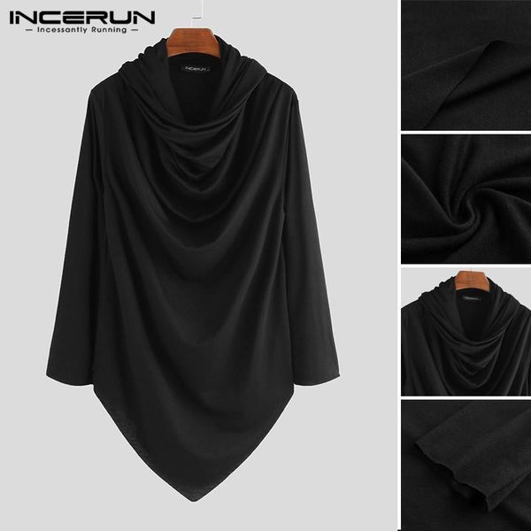 men's casual shirts mens shirt punk hooded stylish long sleeve blouse male black irregular tees slim high necked streetwear s-5xl ince, White;black
men's casual shirts mens shirt punk hooded stylish long sleeve blouse male black irregular tees slim high necked streetwear s-5xl ince, White;black
