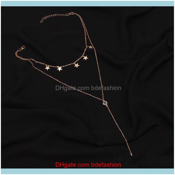 chains jewelrywomen necklaces & pendants 2 multi layer star tassel charm choker necklace for women gold long collier femme drop delivery 202, Silver
chains jewelrywomen necklaces & pendants 2 multi layer star tassel charm choker necklace for women gold long collier femme drop delivery 202, Silver