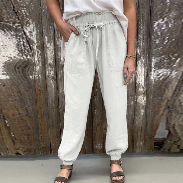 women's pants & capris 2021 famale casual loose drawstring elastic high waist joggers solid ladies streetwear pockets trousers female, Black;white
women's pants & capris 2021 famale casual loose drawstring elastic high waist joggers solid ladies streetwear pockets trousers female, Black;white