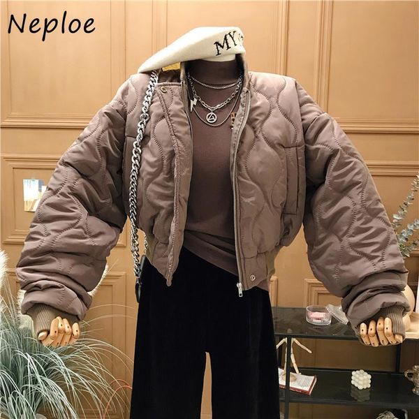 women's jackets neploe solid color fashion chic button zip baseball winter loose parkas 2021 casual all-match cotton coat 1h194, Black;brown
women's jackets neploe solid color fashion chic button zip baseball winter loose parkas 2021 casual all-match cotton coat 1h194, Black;brown
