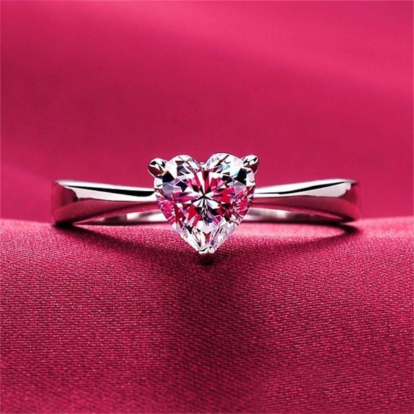 925 silver ring for women romantic heart 1 ct cz diamond engagement wedding jewelry wholesale j-100, Slivery;golden
925 silver ring for women romantic heart 1 ct cz diamond engagement wedding jewelry wholesale j-100, Slivery;golden