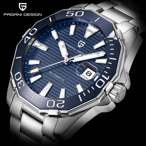 wristwatches 2021 pagani design brand men's business stainless steel clock blue military sports luxury waterproof watch reloj hombre, Slivery;brown
wristwatches 2021 pagani design brand men's business stainless steel clock blue military sports luxury waterproof watch reloj hombre, Slivery;brown