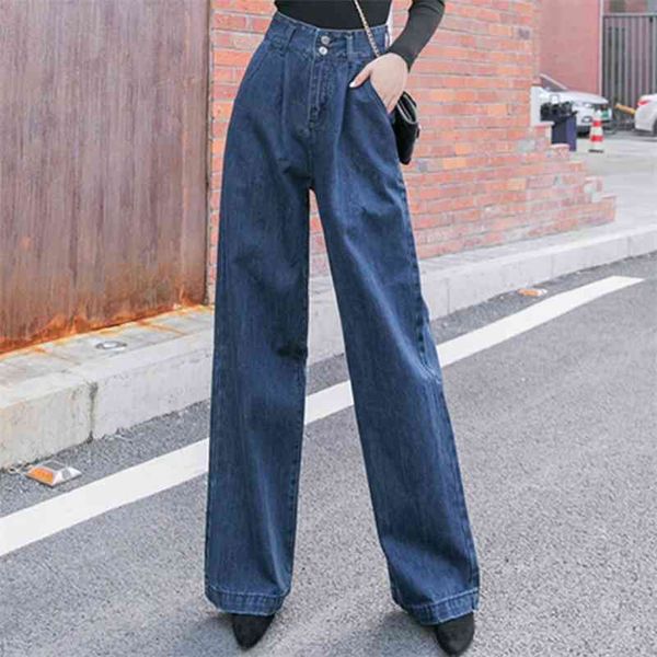 fashion women blue washed wide leg jeans woman high waist pockets denim trousers female casual loose long pants pantalones 210412
fashion women blue washed wide leg jeans woman high waist pockets denim trousers female casual loose long pants pantalones 210412