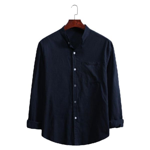 men's casual shirts feitong blouse black white for men solid color striped long-sleeved shirt blusas chemise homme, White;black
men's casual shirts feitong blouse black white for men solid color striped long-sleeved shirt blusas chemise homme, White;black