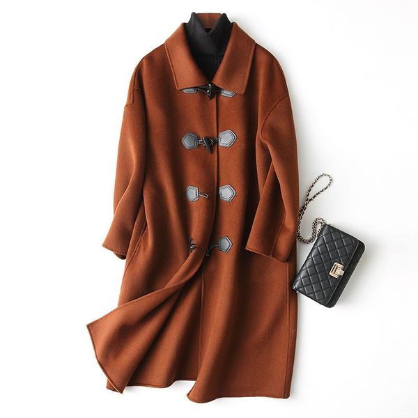 women's wool & blends 2021 spring female england style double-sided coat women autumn winter jacket casacos 38520 wyq1201, Black
women's wool & blends 2021 spring female england style double-sided coat women autumn winter jacket casacos 38520 wyq1201, Black