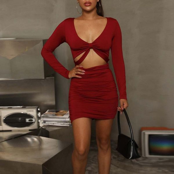 women's long sleeve dress solid color v-neck plus size hollow out tight slim hip skirt summer party 2021 casual dresses, Black;gray
women's long sleeve dress solid color v-neck plus size hollow out tight slim hip skirt summer party 2021 casual dresses, Black;gray