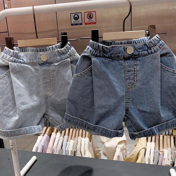 jeans 2021 summer children's neutral all-match elastic waist casual loose washed denim shorts, Blue
jeans 2021 summer children's neutral all-match elastic waist casual loose washed denim shorts, Blue