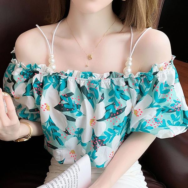 women's blouses & shirts summer blouse women short sleeve print chiffon shirt off shoulder blusas mujer de moda 2021 femme f46, White
women's blouses & shirts summer blouse women short sleeve print chiffon shirt off shoulder blusas mujer de moda 2021 femme f46, White