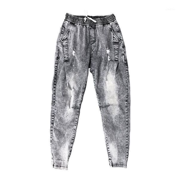 men's jeans spring summer fashion casual elastic waist scratched jeans men's slim feet ankle length pants social spirit guy leg pa, Blue
men's jeans spring summer fashion casual elastic waist scratched jeans men's slim feet ankle length pants social spirit guy leg pa, Blue
