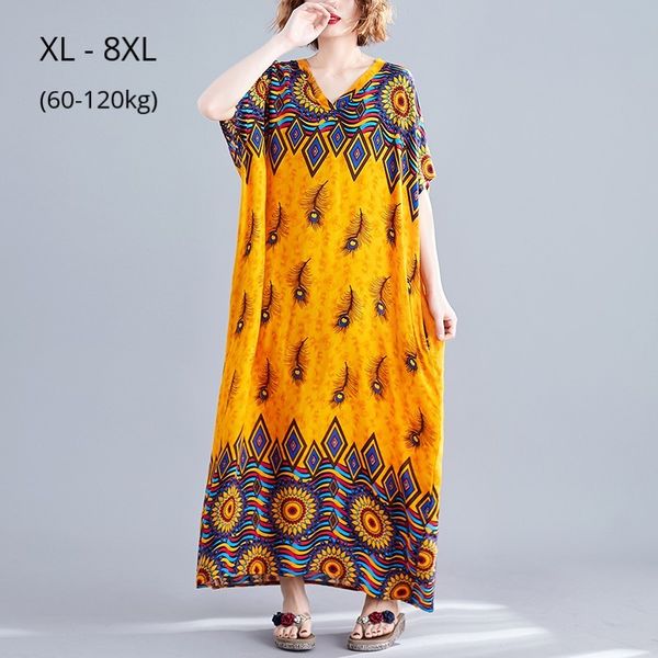 dresses plus size 8xl 7xl 6xl batwing sleeves summer maxi dress vintage print v neck bohemian style dresses femme robe casual clothing, Black;gray
dresses plus size 8xl 7xl 6xl batwing sleeves summer maxi dress vintage print v neck bohemian style dresses femme robe casual clothing, Black;gray