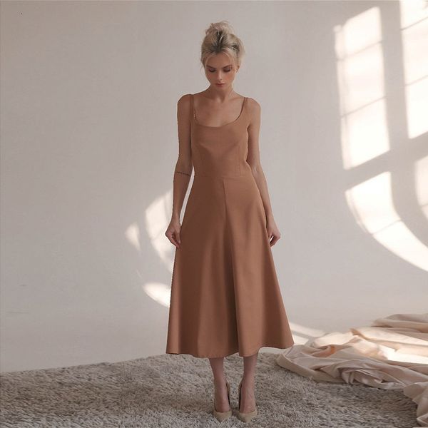 casual dresses solid high waist spaghetti strap women elegant simple backless a-line long party date 2021 summer cjlq, Black;gray
casual dresses solid high waist spaghetti strap women elegant simple backless a-line long party date 2021 summer cjlq, Black;gray