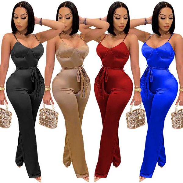 gym clothing fall 2021 solid color party jumpsuit fashion slim fit u-neck sleeveless women's suspender bra pants, White;black
gym clothing fall 2021 solid color party jumpsuit fashion slim fit u-neck sleeveless women's suspender bra pants, White;black