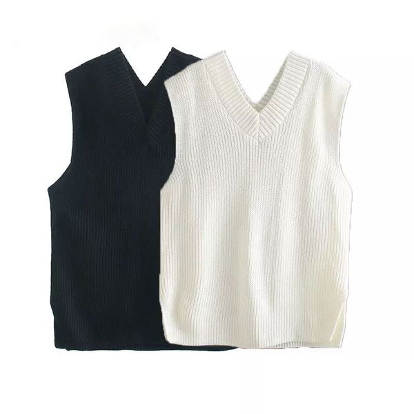women spring knitted tank v-neck autumn winter v-neck oversize sleeveless sweater outwear casual chic waistcoat female 210521, Black;white
women spring knitted tank v-neck autumn winter v-neck oversize sleeveless sweater outwear casual chic waistcoat female 210521, Black;white