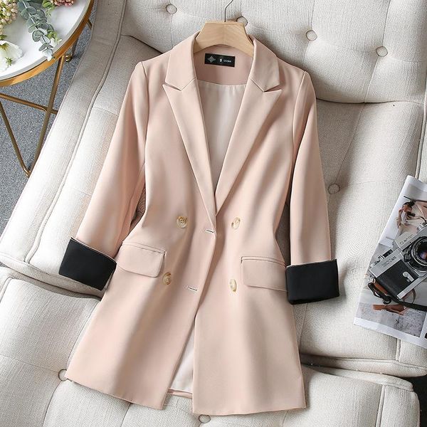 women's suits & blazers women khaki blazer coat vintage notched collar pocket 2022 fashion female casual chic jackets, White;black
women's suits & blazers women khaki blazer coat vintage notched collar pocket 2022 fashion female casual chic jackets, White;black