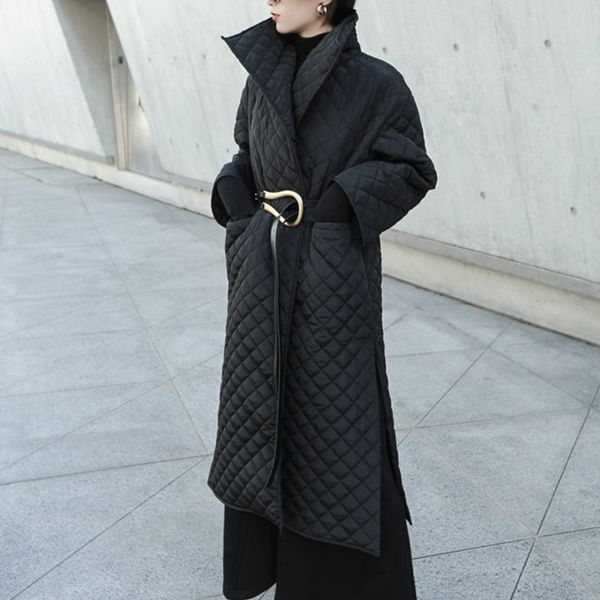 women's jackets autumn winter long cotton padded coat for women stand collar open side loose straight coats parkas j2ss, Black;brown
women's jackets autumn winter long cotton padded coat for women stand collar open side loose straight coats parkas j2ss, Black;brown