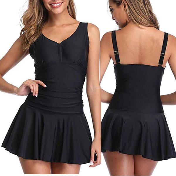 women's swimwear women ruched tankini bodysuit fashion plus size two piece solid swimsuit beach wear swimming trajes de baño mujer #t2q, White;black
women's swimwear women ruched tankini bodysuit fashion plus size two piece solid swimsuit beach wear swimming trajes de baño mujer #t2q, White;black