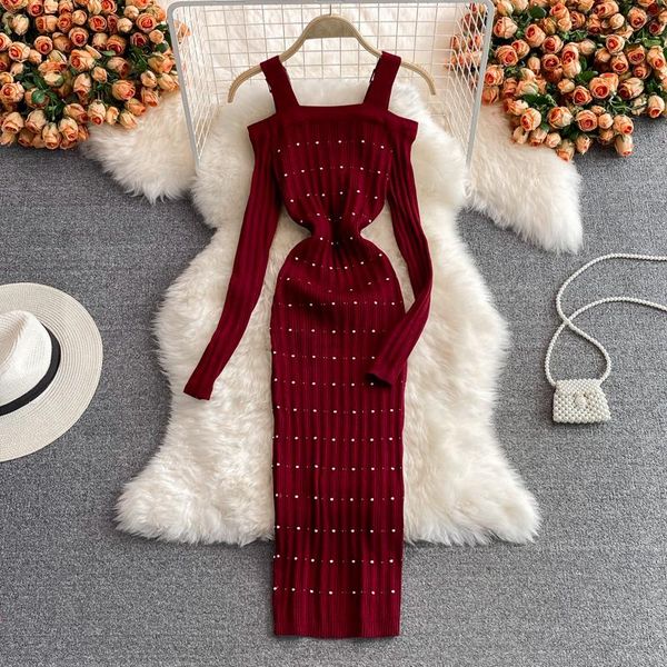 casual dresses vestido de mujer autumn bottom stretch polka dot knitting dress bodycon off shoulder slash neck sling sweater wild retro, Black;gray
casual dresses vestido de mujer autumn bottom stretch polka dot knitting dress bodycon off shoulder slash neck sling sweater wild retro, Black;gray
