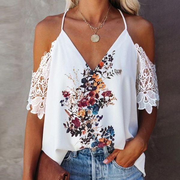 women's blouses & shirts print for women v neck lace short sleeve loose hit color female summer clothing 2021 fashion tide, White
women's blouses & shirts print for women v neck lace short sleeve loose hit color female summer clothing 2021 fashion tide, White