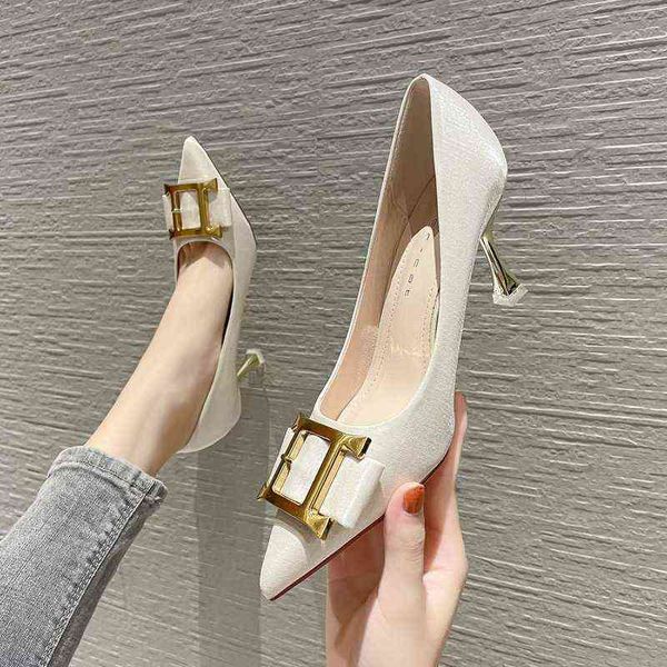 dress shoes high heels 76007 pointed high heel's 2022 spring and summer metal square buckle shallow mouth silk single shoes women', Black
dress shoes high heels 76007 pointed high heel's 2022 spring and summer metal square buckle shallow mouth silk single shoes women', Black