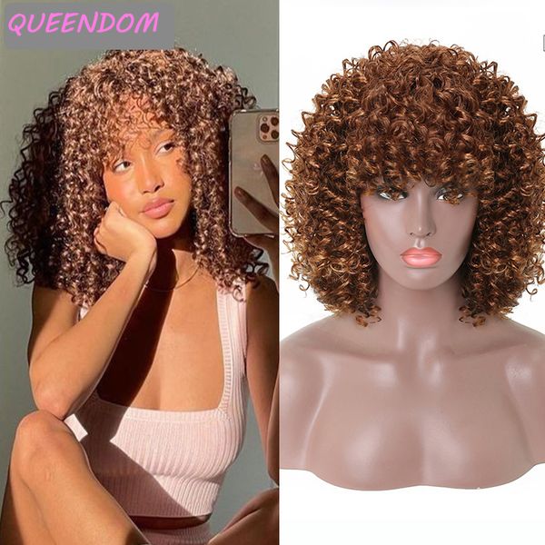 14inch short afro curly wig brown natural synthetic kinky curly wigs with bangs heat resistant cosplay curly wig for black women
14inch short afro curly wig brown natural synthetic kinky curly wigs with bangs heat resistant cosplay curly wig for black women