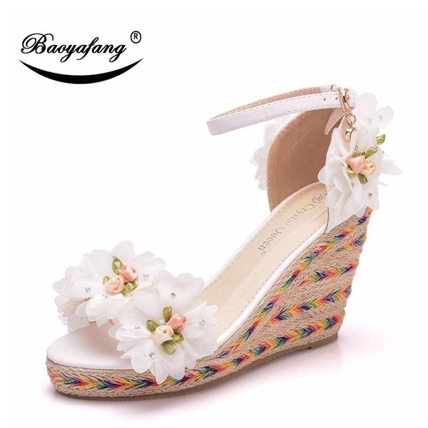 women's summer white sandals flower fish mouth slope heel large size waterproof platform roman, Black
women's summer white sandals flower fish mouth slope heel large size waterproof platform roman, Black