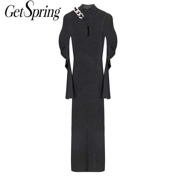 getspring women dress patchwork hollow out turtleneck knitted sweater black white long es for fashion 210601, Black;gray
getspring women dress patchwork hollow out turtleneck knitted sweater black white long es for fashion 210601, Black;gray