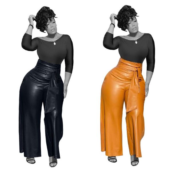 women's pants & capris casaul women pu leather bandage long wide solid color joggers streetwear clothes for outfit, Black;white
women's pants & capris casaul women pu leather bandage long wide solid color joggers streetwear clothes for outfit, Black;white