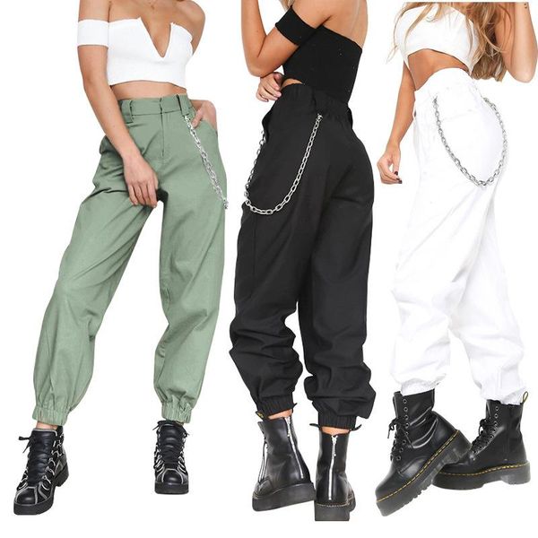 women's pants & capris european and american loose thin sports street shooting casual feet pencil with chain, Black;white
women's pants & capris european and american loose thin sports street shooting casual feet pencil with chain, Black;white