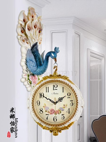 wall clocks european double-sided clock two-sided peacock american quartz creative household watch
wall clocks european double-sided clock two-sided peacock american quartz creative household watch