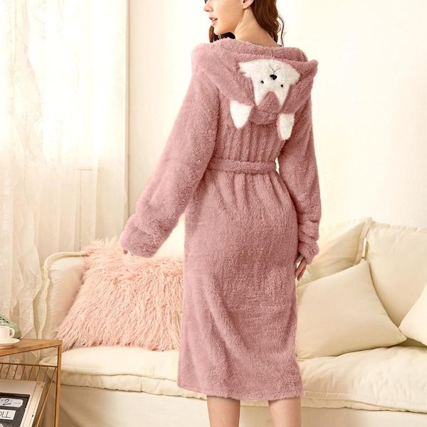 women's sleepwear flannel bath robe women ear hooded bathrobe double face pajamas home wear thick warm female, Black;red
women's sleepwear flannel bath robe women ear hooded bathrobe double face pajamas home wear thick warm female, Black;red