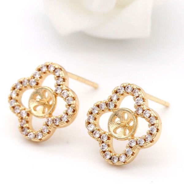 zhongxing korean version 925 silver needle female inlaid zircon clover diy earrings accessories, Black
zhongxing korean version 925 silver needle female inlaid zircon clover diy earrings accessories, Black