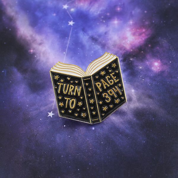 "turn to page 394 " magic school books pins classic movie snape professor lines black horror atmosphere brooches for movie fans, Blue
"turn to page 394 " magic school books pins classic movie snape professor lines black horror atmosphere brooches for movie fans, Blue