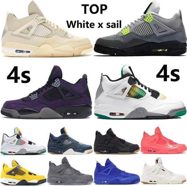 4 4s white x sail jumpman basketball shoes mens rasta se neon purple punch outdoor trainers sneakers us 7-13
4 4s white x sail jumpman basketball shoes mens rasta se neon purple punch outdoor trainers sneakers us 7-13