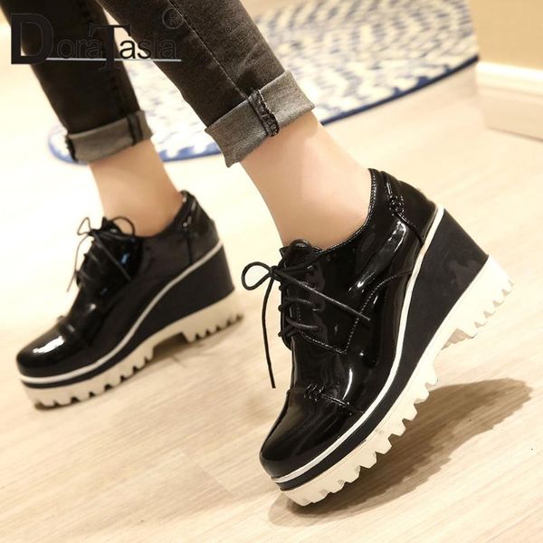 dress shoes doratasia fashion lace up lady pumps casual office consise women platform mixed color high wedges woman, Black
dress shoes doratasia fashion lace up lady pumps casual office consise women platform mixed color high wedges woman, Black