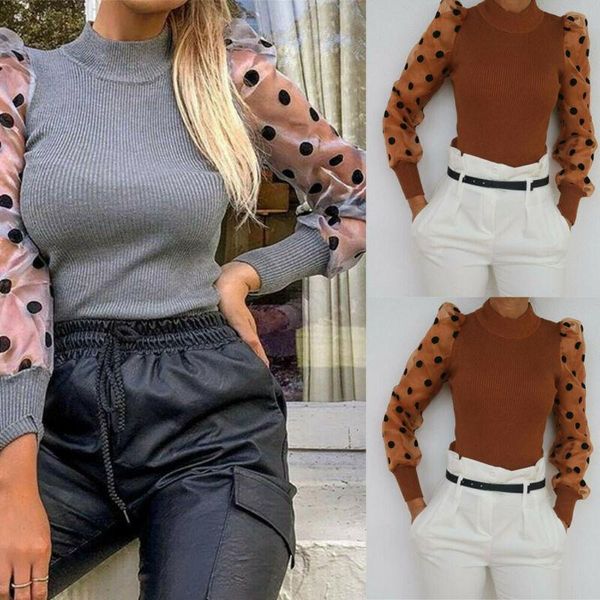 women's blouses & shirts bonjean see-through blouse 2021 fashion slim polka dot puff long sleeve shirt turtleneck fall bj2643, White
women's blouses & shirts bonjean see-through blouse 2021 fashion slim polka dot puff long sleeve shirt turtleneck fall bj2643, White