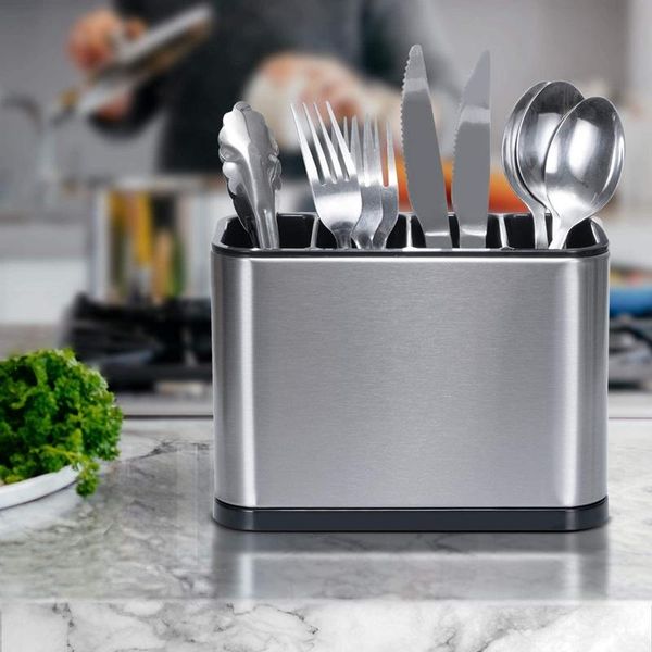 kitchen storage & organization mlgb utensil holder stainless steel organizer caddy with removable divider and sturdy drip tray base
kitchen storage & organization mlgb utensil holder stainless steel organizer caddy with removable divider and sturdy drip tray base