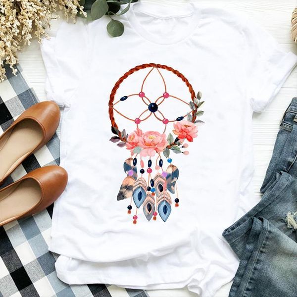 feather cute dream web floral womens elegant 90s print casual tee female shirt clothes graphic, White
feather cute dream web floral womens elegant 90s print casual tee female shirt clothes graphic, White