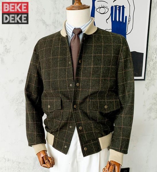 men's jackets vintage wool coat mens stand collar bomber british style outerwear slim long sleeve single breasted classic plaid jacket, Black;brown
men's jackets vintage wool coat mens stand collar bomber british style outerwear slim long sleeve single breasted classic plaid jacket, Black;brown