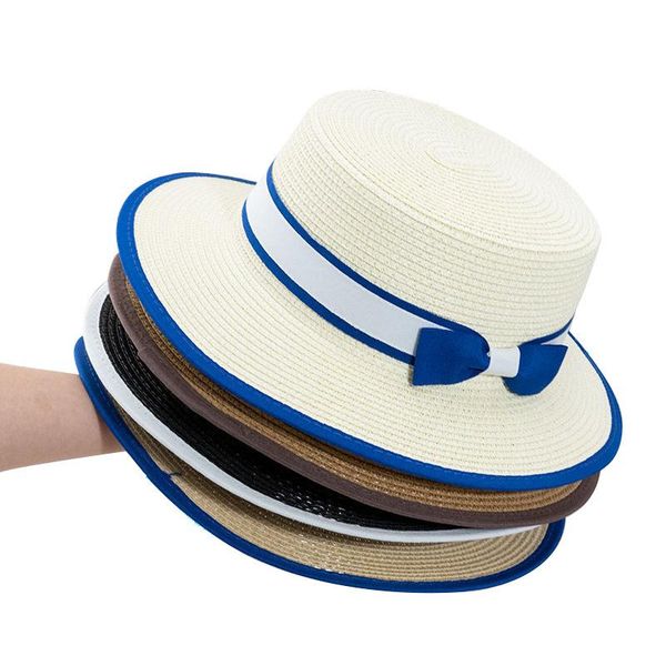 wide brim hats summer women boater beach hat silk female casual panama lady classic flat bowknot straw sun, Blue;gray
wide brim hats summer women boater beach hat silk female casual panama lady classic flat bowknot straw sun, Blue;gray